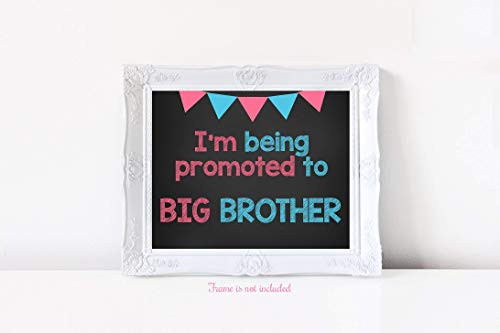 Im Being Promoted to Big Brother Baby Announcement Sign Pregnancy Announcement 8x10 Glossy Sign Im Being Promoted to Big Brother Baby Announcement Sign Pregnancy Announcement 8x10 Glossy Sign