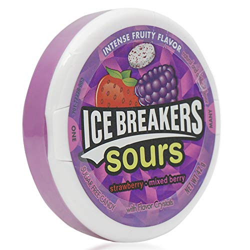 Ice Breakers Sours Wild Berry Imported From The UK England Delicious Mixed Berry Flavoured Sour Sweets With Sweeteners Ice Breakers Sours Strawberryplus Mixed Berry 42g