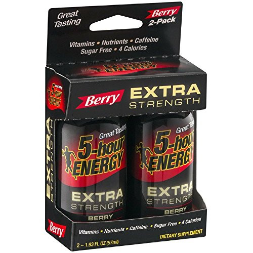 5 Hour Energy Extra Strength Liquid Energy Shot Berry 4 oz   Pack of 2