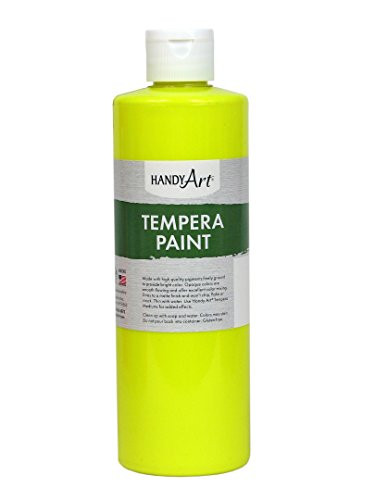 Handy Art Tempera Paint 16 ounce, Fluorescent Yellow