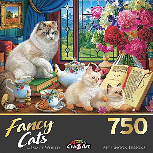 Fancy Cats 750 Piece Jigsaw Puzzle - Afternoon Lessons
