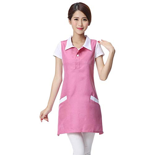YUENA CARE Sleeveless Aprons for Hair Stylist Salon Working Barber Apron Pet Groomers Smock Vest Pink YUENA CARE Sleeveless Aprons for Hair Stylist Salon Working Barber Apron Pet Groomers Smock Vest Pink