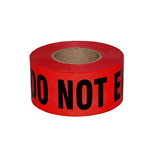 Red Danger Do Not Enter Tape Quarantine Tape 3  x 330  - Safety Barrier Hazard Warning Barricade Tape Non-Adhesive for Danger Hazardous Areas Tear Resistant Design Weatherproof High Visibility