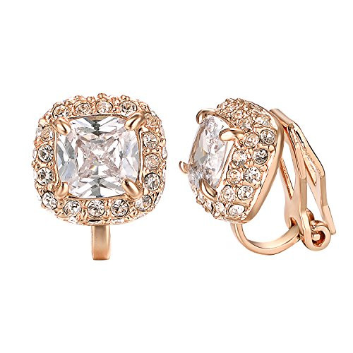 Yoursfs Clip-on Earrings for Women Cubic Zirconia Clip on wedding Jewelry Non Pierced Ears Bridal Jewelry Yoursfs Clip-on Earrings for Women Cubic Zirconia Clip on wedding Jewelry Non Pierced Ears Bridal Jewelry