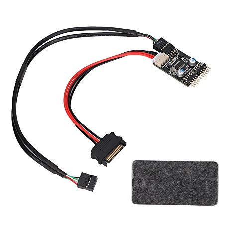 fo sa USB 2.0 9PIN to Dual 9PIN with SATA Power CablePCI-E 1X 4X 8X 16X 1 Male to 2 Male Port USB 2.0 Header 9PIN to Dual 9PIN Extension HUB
