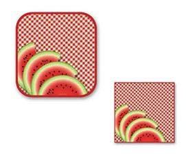 Watermelon Picnic Decor Paper Desert Plates and Napkins Party Pack - Party Pack Serves 8