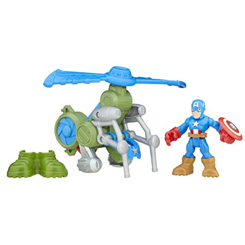 Playskool Heroes Super Hero Adventures Jungle Copter Captain America Playskool Heroes Super Hero Adventures Jungle Copter Captain America