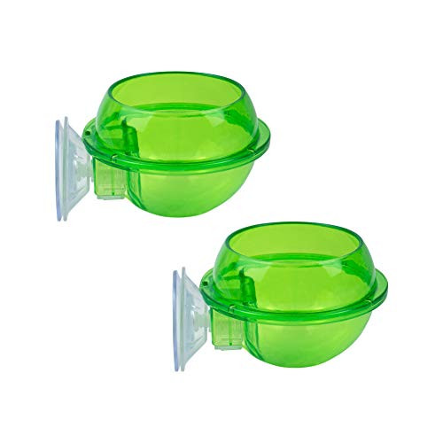 AUEAR 2 Pack Reptile Suction Cup Feeder Chameleon Feeding Food Bowl Water Dish Gecko Ledge Supplies Accessories for Gecko Lizard Bearded Dragon AUEAR 2 Pack Reptile Suction Cup Feeder Chameleon Feeding Food Bowl Water Dish Gecko Ledge Supplies Accessories for Gecko Lizard Bearded Dragon