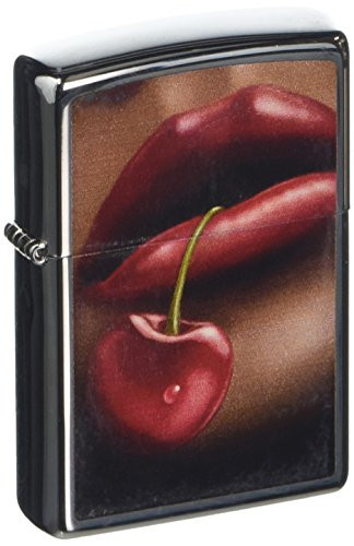 Zippo Cherry Lighter, High Polish Chrome