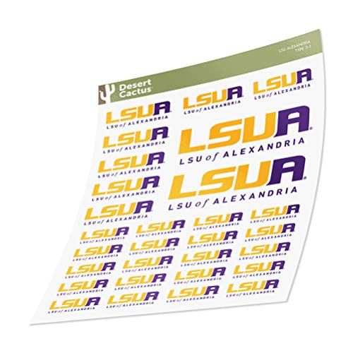 Louisiana State University Alexandria NCAA Sticker Vinyl Decal Laptop Water Bottle Car Scrapbook  Sheet - Type 3