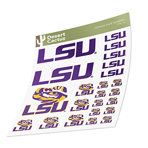 Louisiana State University NCAA Sticker Vinyl Decal Laptop Water Bottle Car Scrapbook  Type 1-1 Sheet