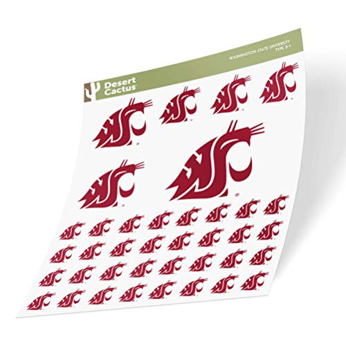 Washington State University NCAA Sticker Vinyl Decal Laptop Water Bottle Car Scrapbook  Sheet - Type 3