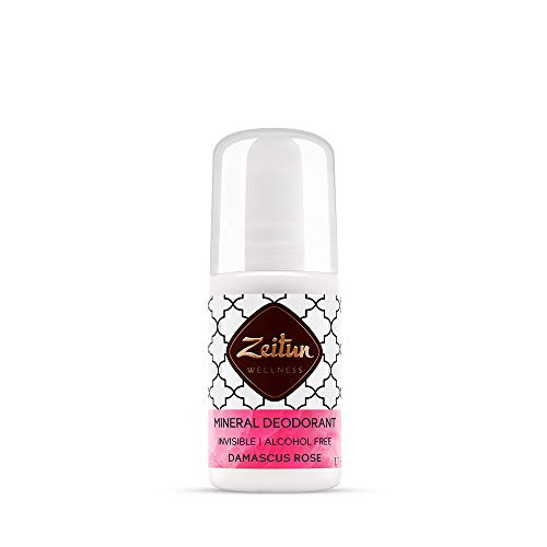 Zeitun Wellness Natural Roll On Crystal Deodorant   Ritual Of Purity   Alcohol-Free Aluminum-Free Deodorant For Women With Colloidal Silver And Damascus Rose Scent  1.7 fl oz   50 ml