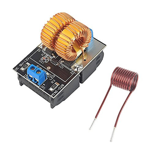 DollaTek 5~12V ZVS Low Voltage Induction Heating Power Supply Tesla Driver Board Module with Coil