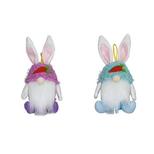 Easter Cartoon Bunny Shape Cute Faceless Doll Ornaments Childrens Easter Bunny Doll with Long Hat Home Table Decoration Easter Gnome Decoration Easter Faceless Doll Plush Toy  B