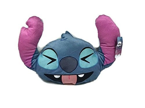 Just Play Disney Emoji Plush Pillow- Stitch (Medium),Blue