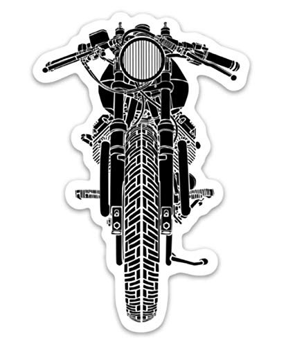 BellavanceInk Vintage Italian Moto Guzzi Motorcycle Cafe Racer Front View Vinyl Sticker Illustration