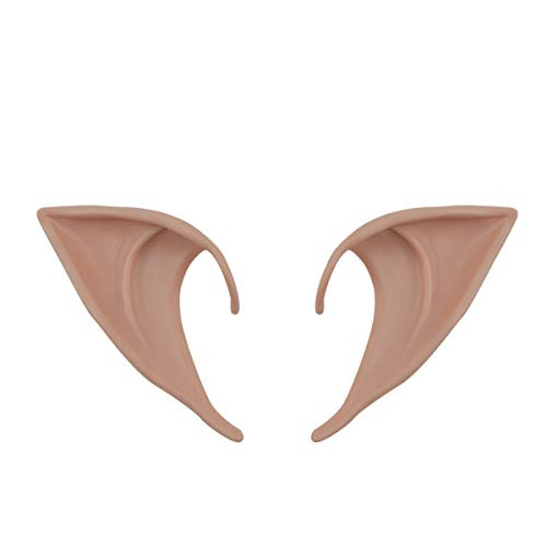 Treasure Gurus Pointed Fairy Elf Latex Cosplay Ears Hobbit Pixie Costume Accessory Party Favor Tan