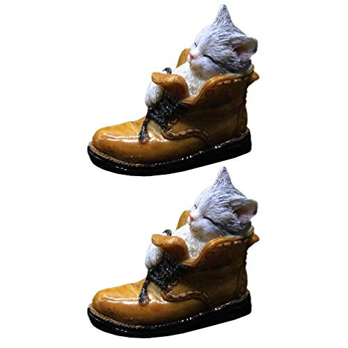 DOITOOL 2pcs DIY Sleeping Cat Figurines Miniature Dollhouse Fairy Garden Micro Landscape Ornament Plant Pots Bonsai Crafts Micro Landscape Decoration DOITOOL 2pcs DIY Sleeping Cat Figurines Miniature Dollhouse Fairy Garden Micro Landscape Ornament Plant Pots Bonsai Crafts Micro Landscape Decoration