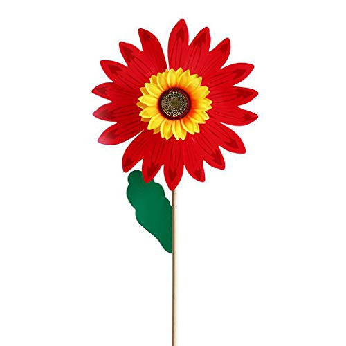 fivekim Wood Sunflower Windmill-Wooden Stick Pinwheels-Sunflower Lawn Pinwheels Wind Spinners-Wind Spinner Pinwheels-Garden Party Pinwheel Wind Spinner for Patio Lawn and Garden Decoration Kids-Red fivekim Wood Sunflower Windmill-Wooden Stick Pinwheels-Sunflower Lawn Pinwheels Wind Spinners-Wind Spinner Pinwheels-Garden Party Pinwheel Wind Spinner for Patio Lawn and Garden Decoration Kids-Red