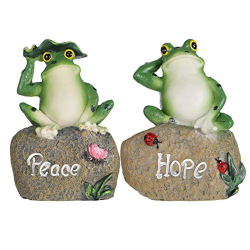 YARNOW 2pcs Miniature Frog Figurines Animal Statue Cake Topper Fairy Garden Ornaments for Cake Plant Pot Micro Landscape Decor Random Style YARNOW 2pcs Miniature Frog Figurines Animal Statue Cake Topper Fairy Garden Ornaments for Cake Plant Pot Micro Landscape Decor Random Style