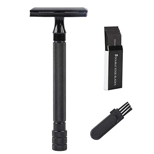Leeofty Double Edge Metal Safety Razor Traditional Mens Double-edge Shaving Razor Manual Beard Razor