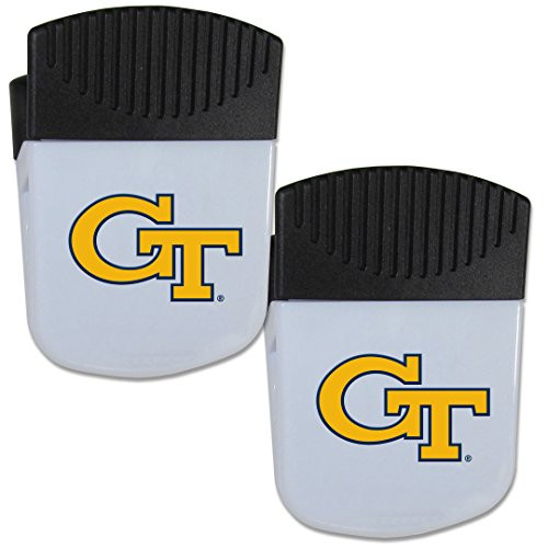 NCAA Siskiyou Sports Fan Shop Georgia Tech Yellow Jackets Chip Clip Magnet with Bottle Opener 2 pack Team Color