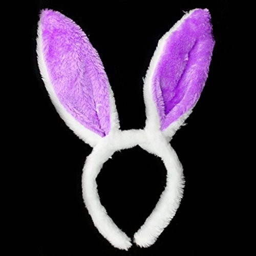 Leegor Easter Adult Children Hairband Rabbit Ear Headband Hair Accessories Purple Leegor Easter Adult Children Hairband Rabbit Ear Headband Hair Accessories Purple