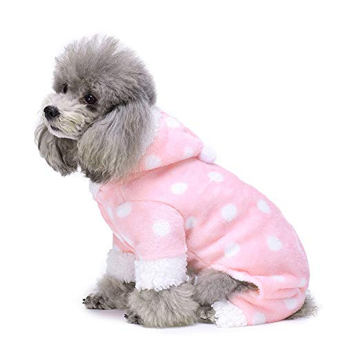 Petyoung Dog Winter Warm Pajamas Coats Dog Jacket Pet PJS JumpsuitSoft Fleece Hoodie Clothes for Chihuahua Yorkie Poodles Petyoung Dog Winter Warm Pajamas Coats Dog Jacket Pet PJS JumpsuitSoft Fleece Hoodie Clothes for Chihuahua Yorkie Poodles