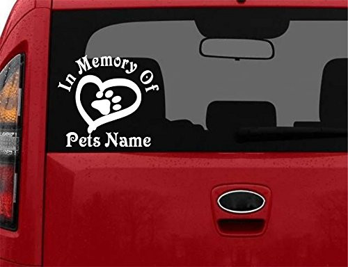 StickerLoaf Brand CUSTOM PET MEMORIAL Decal Car Truck Auto WINDOW Sticker Bumper Decal ANY COLOR Pet Dog Cat Animal Rescue in memory of pets StickerLoaf Brand CUSTOM PET MEMORIAL Decal Car Truck Auto WINDOW Sticker Bumper Decal ANY COLOR Pet Dog Cat Animal Rescue in memory of pets