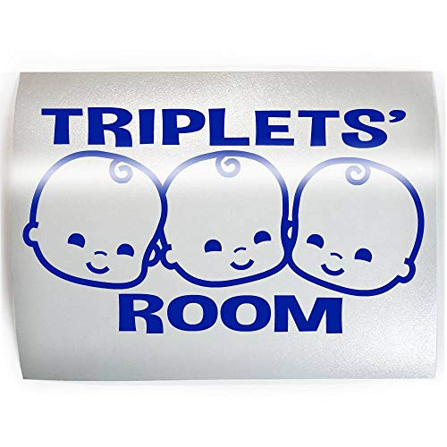 TRIPLETS ROOM - PICK COLOR  and  SIZE - Babies Multiples Baby Vinyl Decal Sticker E