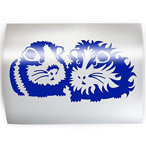 2 Guinea Pigs - PICK COLOR  and  SIZE - Pig Rodent Pet Vinyl Decal Sticker E