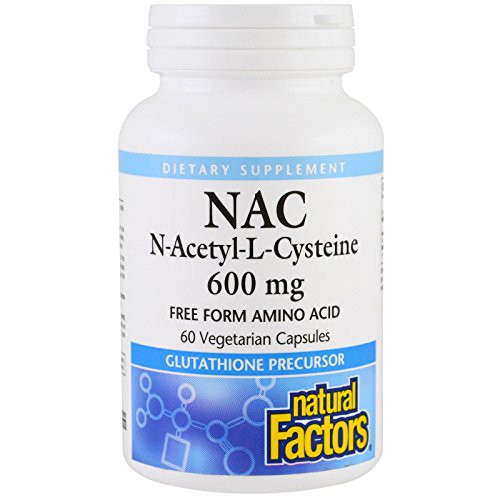 Natural Factors NAC N-Acetyl-L-Cysteine 600 mg 60 Vegetarian Capsules