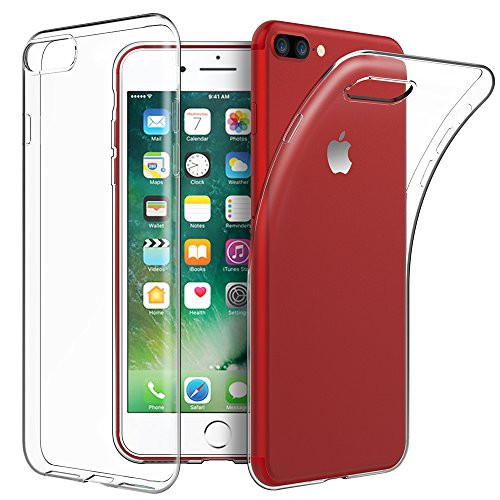 EasyAcc Case for iPhone 8 Plus/iPhone 7 Plus, Soft TPU Case Crystal Clear Transparent Slim Anti Slip Case Back Protector Cover Shockproof Compatible with iPhone 8 Plus/iPhone 7 Plus