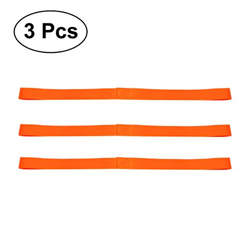 Yardwe 3PCS Soft Loop Tie Down Straps Ratchet Straps For Securing ATV UTV Motorcycles Scooters Dirt Bikes Lawn Garden Equipment  Orange