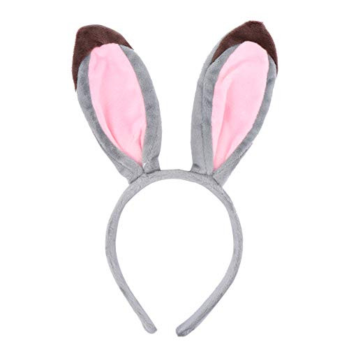 Minkissy Plush Rabbit Ear Headband Lovely Bunny Hair Hoop Bunny Cosplay Headwear Christmas Party Dress Up for Performance Masquerade Party