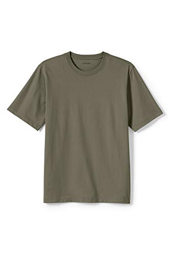 Lands End Mens Short Sleeve Super-T Tee Soft Olive Regular Large