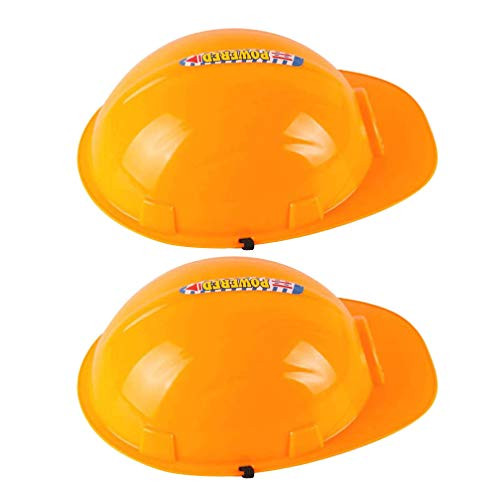 Toyvian 2Pcs Childs Hard Hat Construction Helmet Protective Safety Hats Lightweight Engineering Helmets Toys for Kids Children Orange