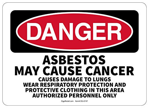 OSHA Danger Safety Sign Asbestos May Cause Cancer