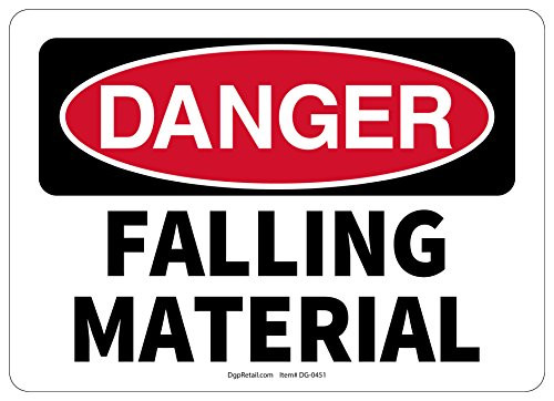 OSHA Danger Safety Sign Falling Material