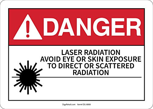 OSHA Danger Safety Sign Laser Radiation Avoid Eye OR Skin Exposure - Scattered