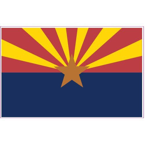U.S. Custom Stickers Arizona State Flag Decal 8 inch