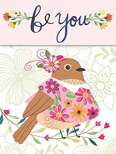 Punch Studio Molly  and  Rex Words in Bloom Pocket Note Pad  Be You Birdy