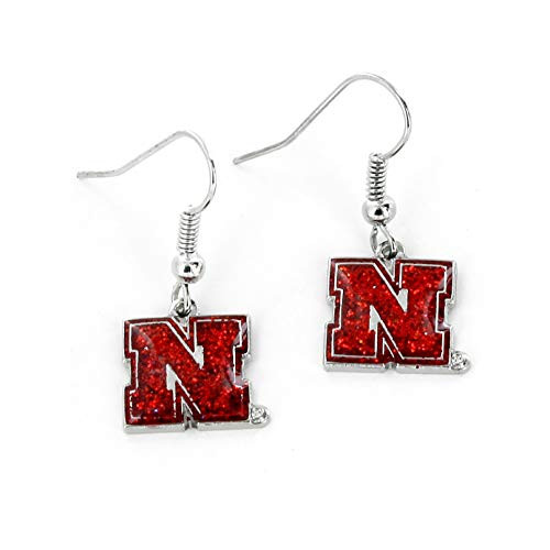 NCAA Nebraska Cornhuskers Glitter Dangler Earrings
