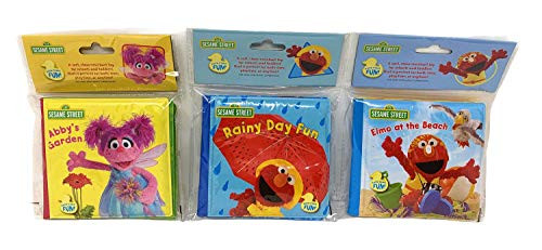 Sesame Street Bath Time Fun Mini Bath Books Elmo and Abby Set of 3