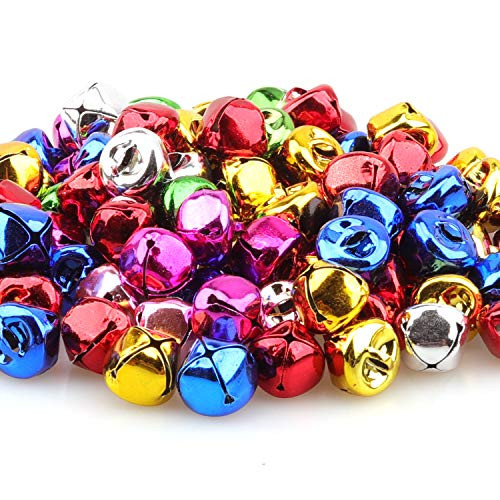 Lainrrew Jingle Bells Assorted Size Colorful Craft Bells Christmas Bells DIY Bells Bulk for Christmas Festival Decoration Craft Project 1 Inch - 100 Pcs Lainrrew Jingle Bells Assorted Size Colorful Craft Bells Christmas Bells DIY Bells Bulk for Christmas Festival Decoration Craft Project 1 Inch - 100 Pcs