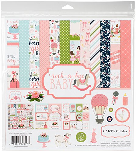 Carta Bella Paper Company CBRBG63016 Rock-a-Bye Girl Collection Kit