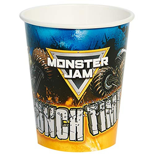 BirthdayExpress Monster Jam Party Supplies - 9oz Paper Cups  8