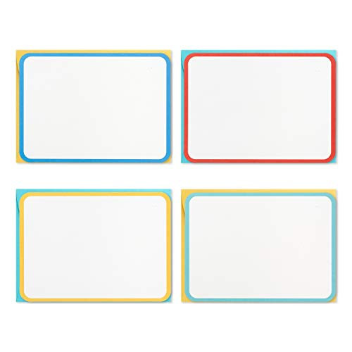 Hallmark Blank Cards Assortment with Organizer Polka Dots  50 Flat Paneled Note Cards with Envelopes