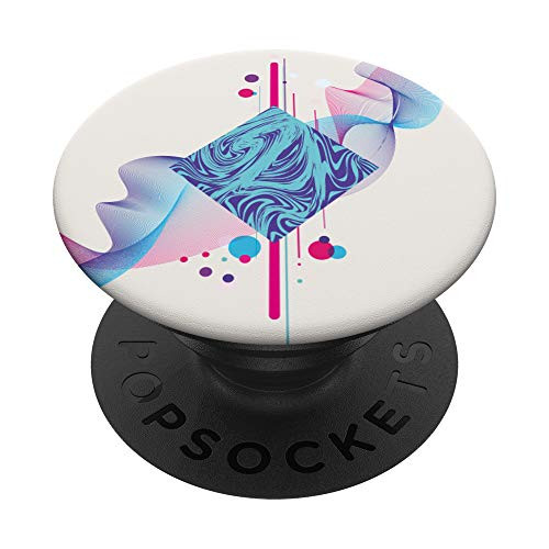 Abstract Shape Circle Colorful Line Swirl Cool Novelty Gifts PopSockets Grip and Stand for Phones and Tablets